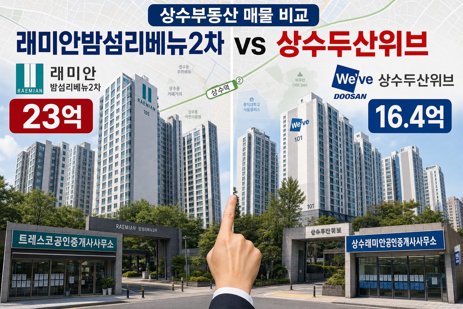 상수부동산·상수동부동산 매물 비교