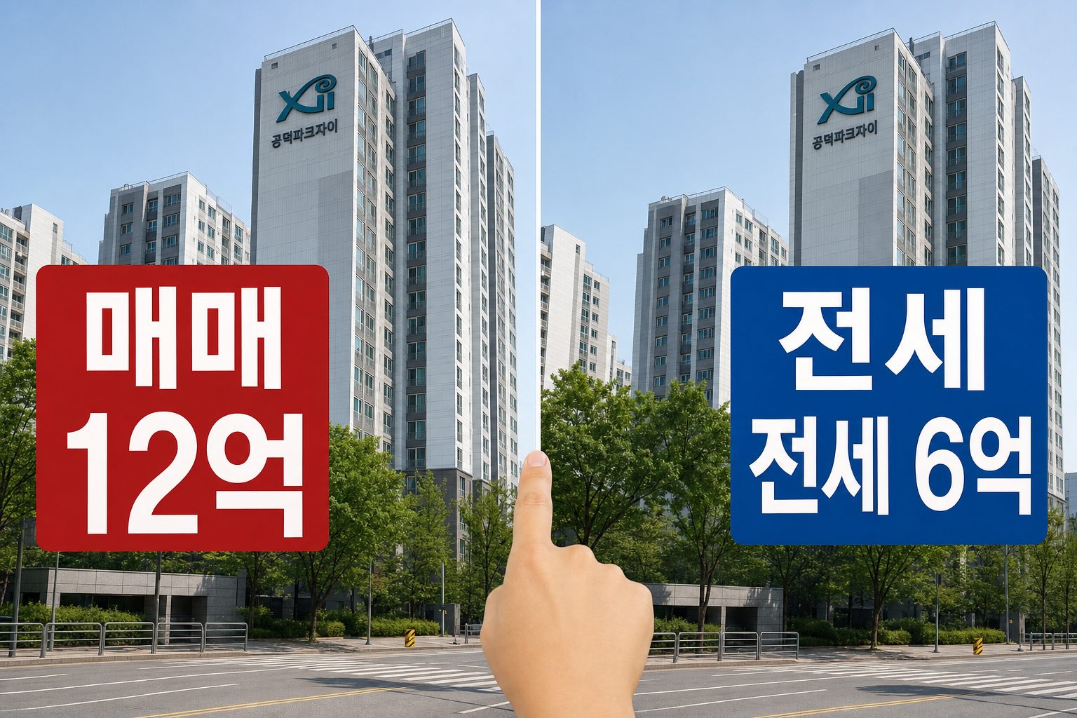 공덕동부동산 공덕자이 아파트 매매·전세 시세 비교