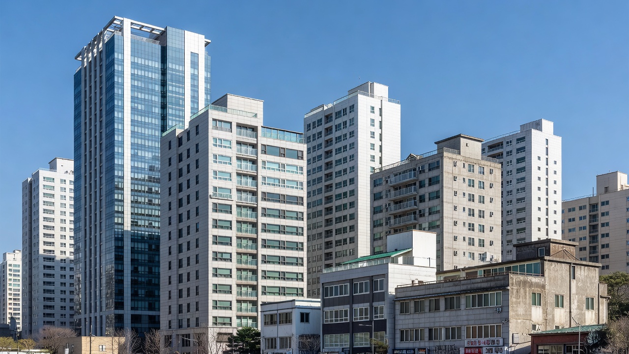 서울 부동산 가격 추이 그래프를 나타내는 장면