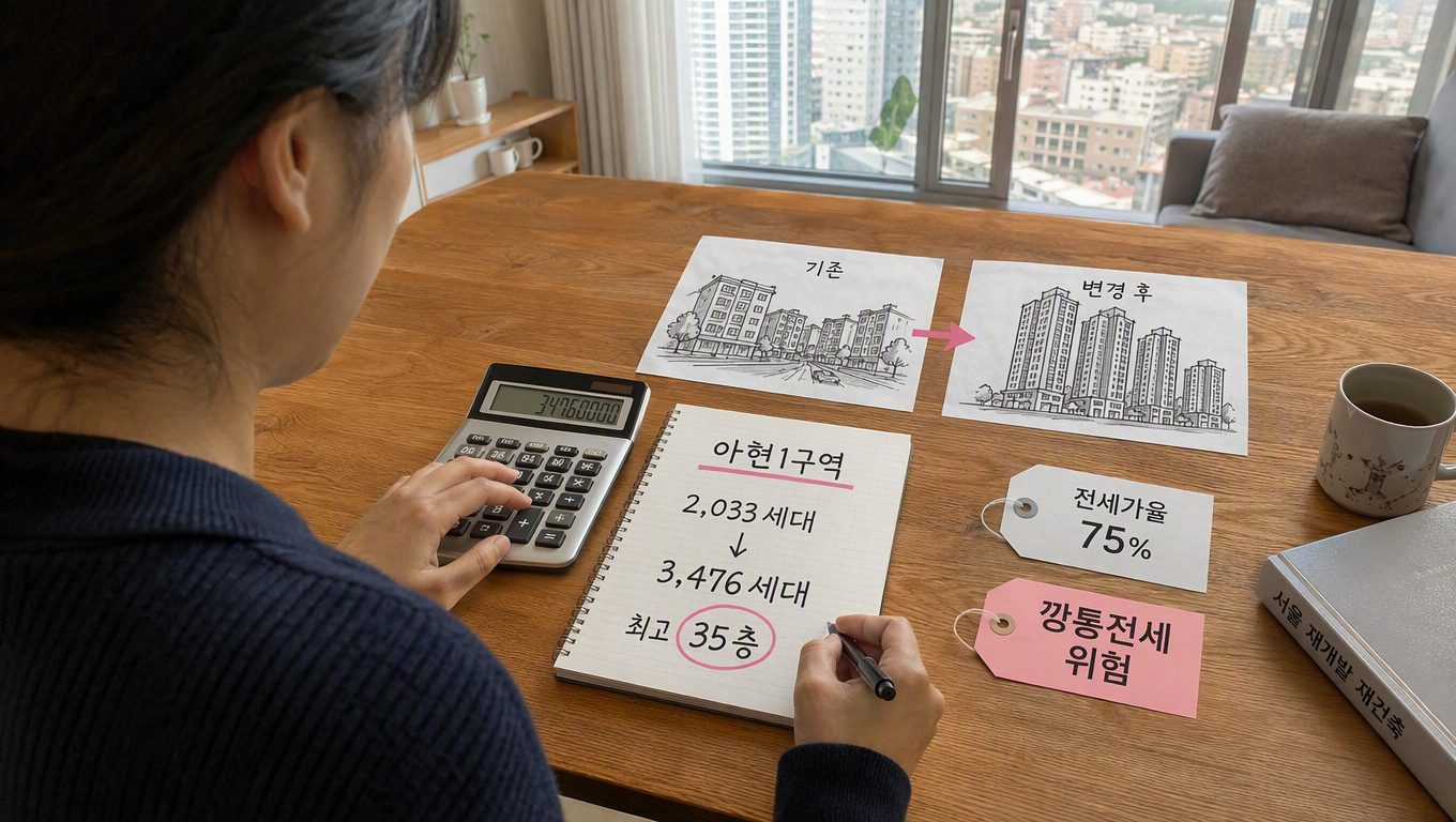 아현1구역 공공재개발 진행 상황과 재개발 후 규모, 전세 가치 판단