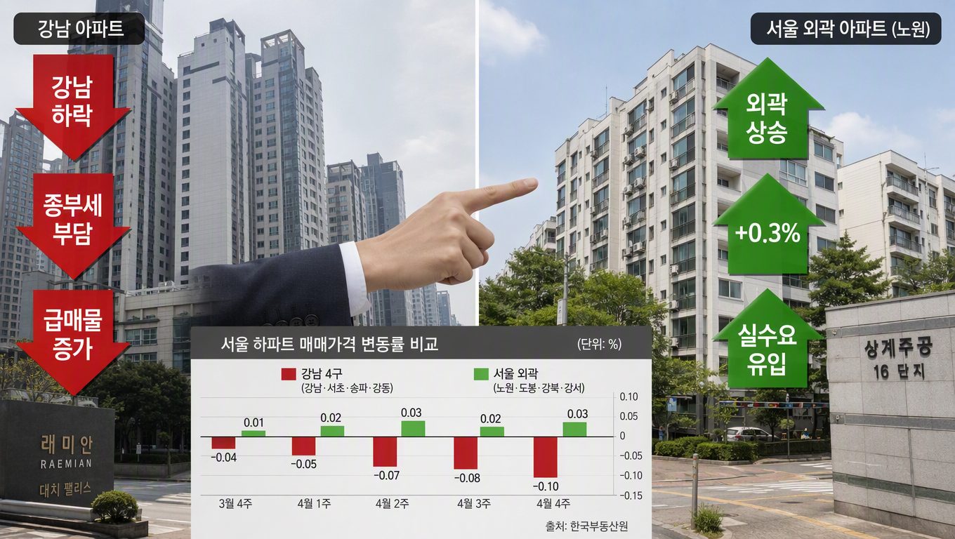 서울 부동산 가격 하락이 강남에서만 나타나는 이유는?