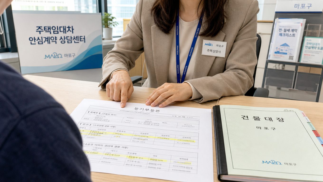 마포구 전세 계약 전 위험 확인과 상담 서비스 이용법 마포구부동산