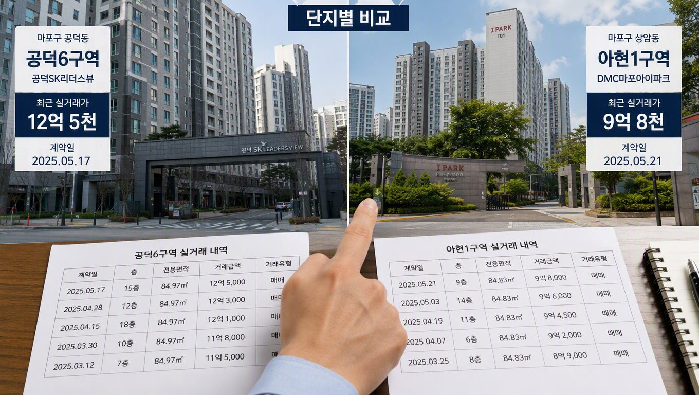 마포구부동산 실거래가 확인과 단지별 비교 기준