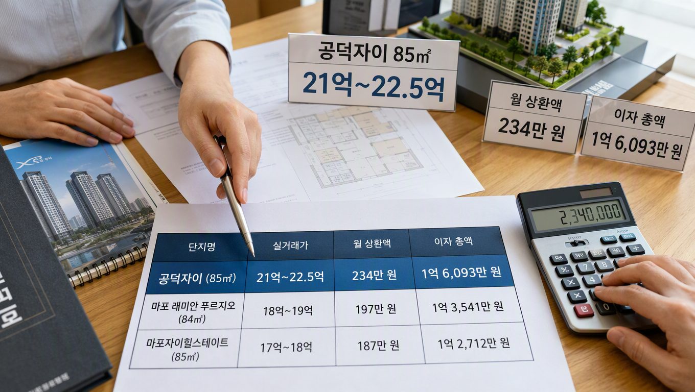 공덕자이 실거래가와 단지 스펙으로 수익률을 보는 방법