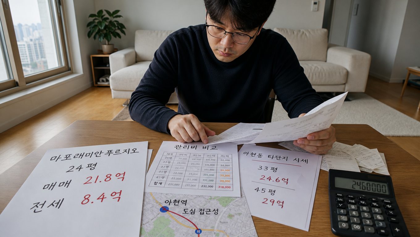 마포래미안푸르지오 입지 교통 관리비 시세 분석