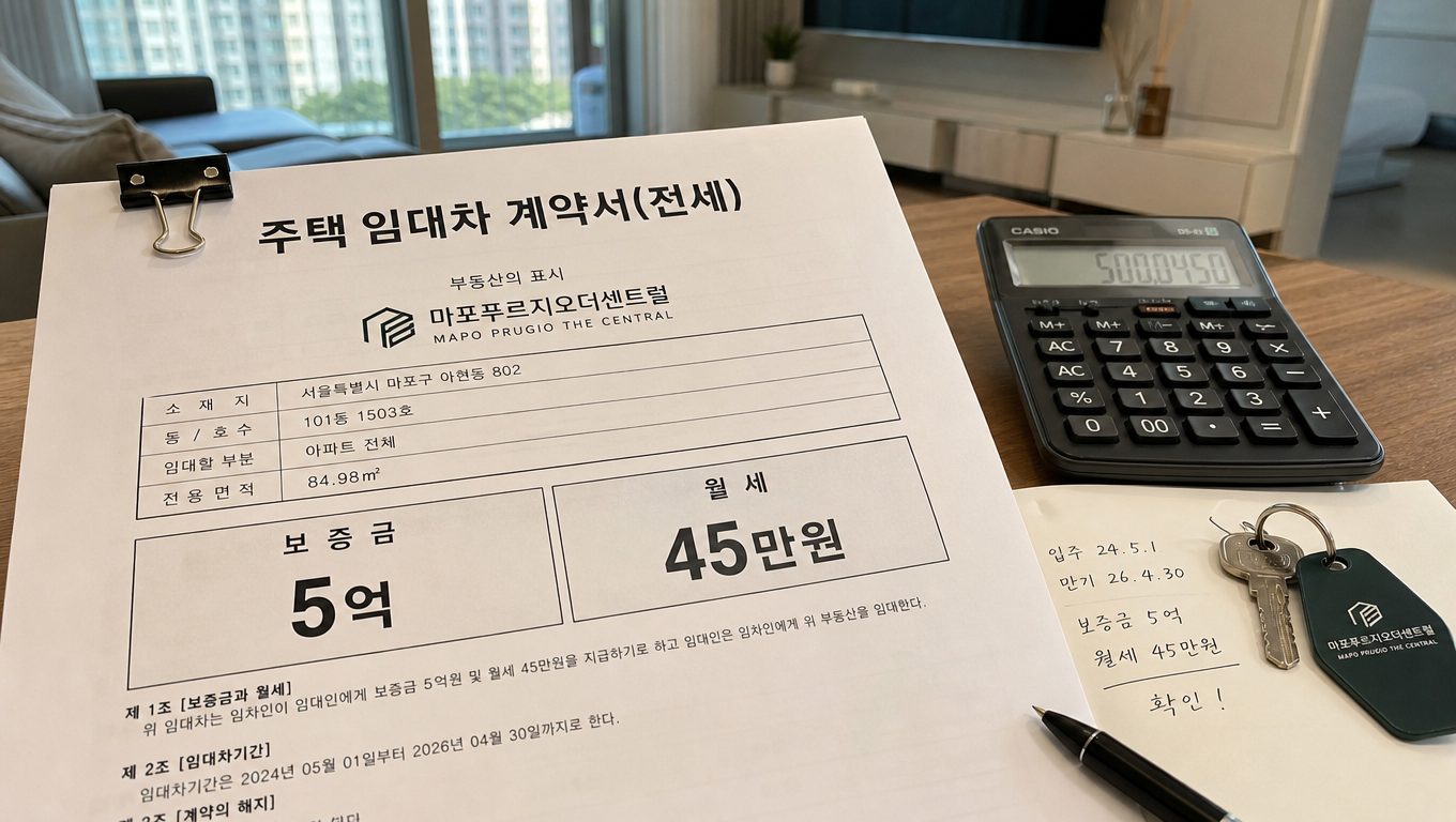 마포푸르지오더센트럴 전세 조건과 단지 생활 정보