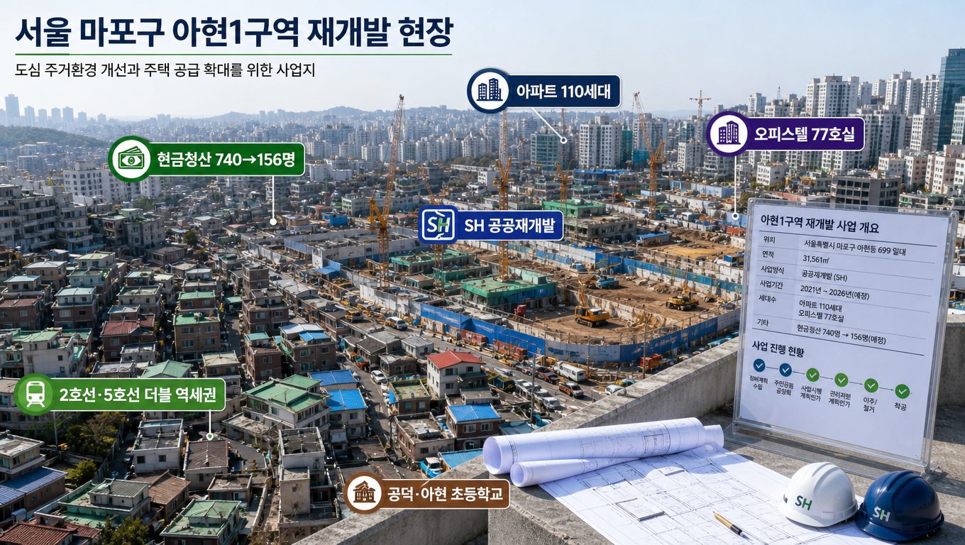 아현1구역공공재개발 사업 배경과 공급 물량